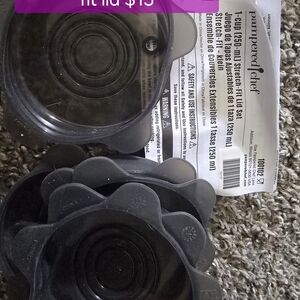 Pampered Chef Black Stretch-Fit Lid Set